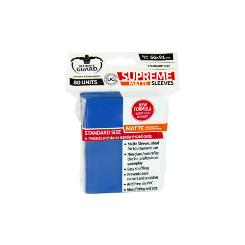Протекторы Ultimate Guard Supreme Sleeves Matte Blue (80)