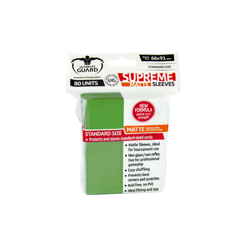 Протекторы Ultimate Guard Supreme Sleeves Matte Green (80)
