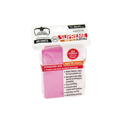 Протекторы Ultimate Guard Supreme Sleeves Matte Pink (80)